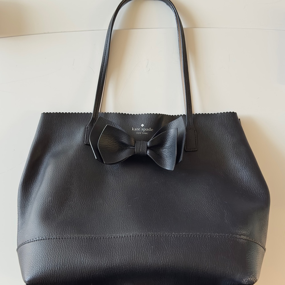 Kate Spade Black Tote with Bow Accent